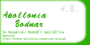 apollonia bodnar business card